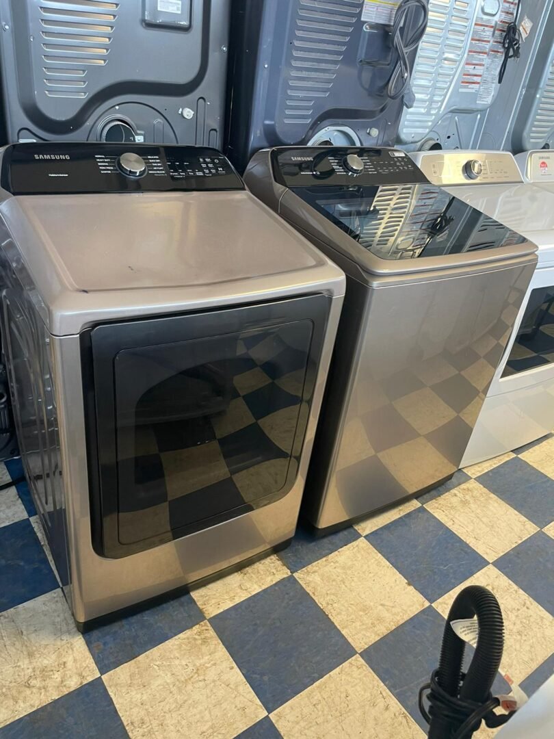 5.0 cu. ft. Top Load Washer Dryer Set with Active WaterJet