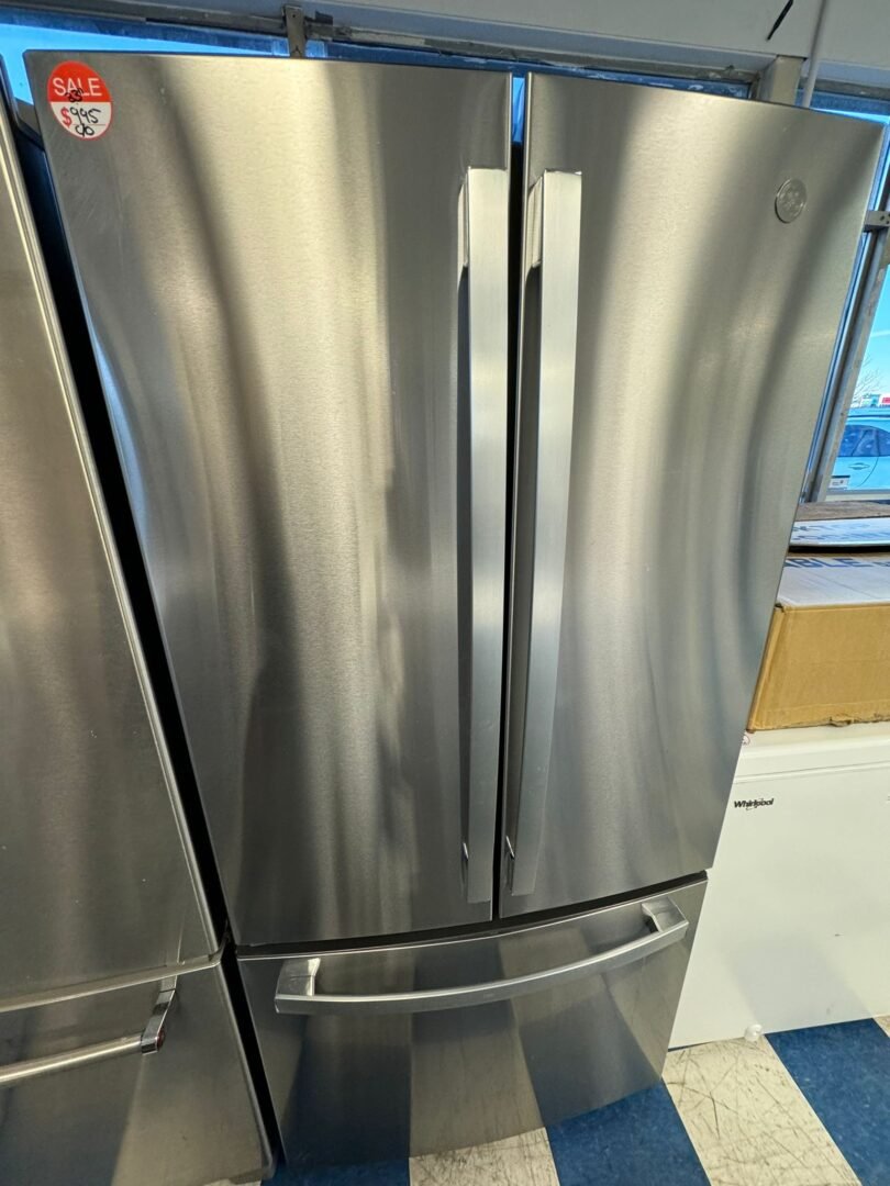GE 18.6 Cu. Ft. Counter-Depth French-Door Refrigerator Fingerprint Resistant Stainless Steel – GWE19JYLFS