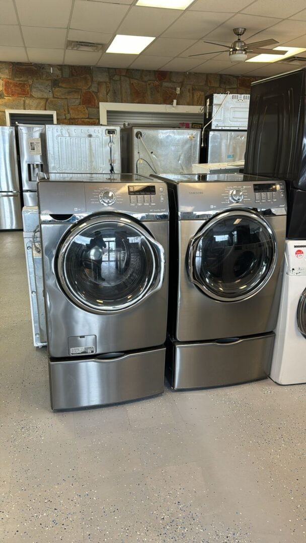 Samsung 27″  Used Frontload Electric Washer Dryer Set With Warranty