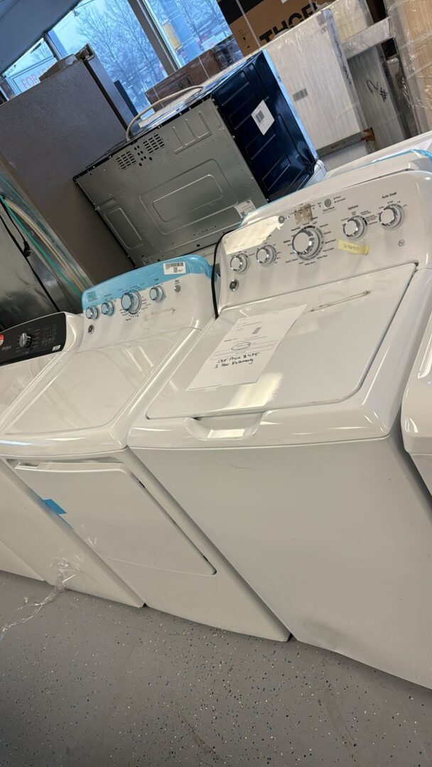 GE New Washer Dryer Set – White