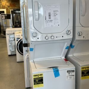 GE - 2.3 Cu. Ft. Top Load Washer and 4.4 Cu. Ft. Gas Dryer Laundry Center - White on White