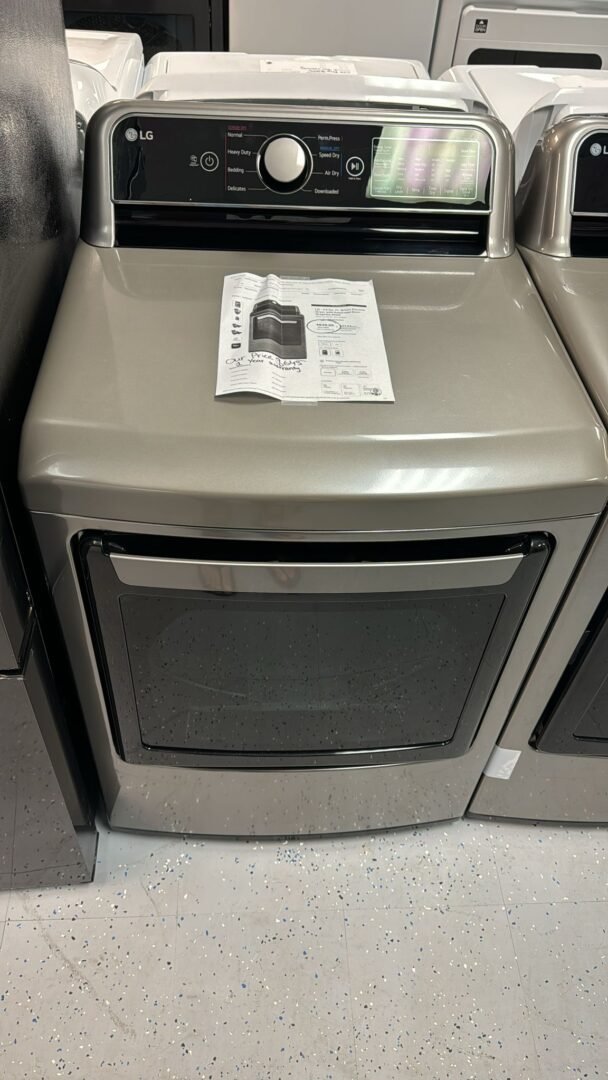LG – 7.3 Cu. Ft. Smart Electric Dryer – Graphite Steel – New