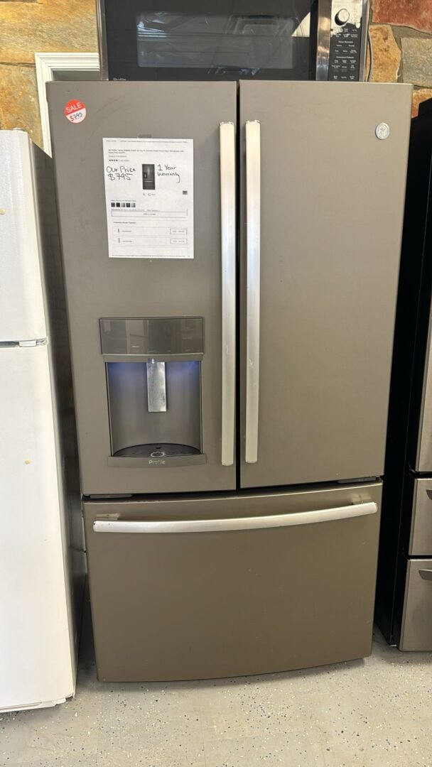 GE Like New 36 Inch Counter Depth French Door Refrigerator with 22.1 Cu. Ft. Capacity – Slate