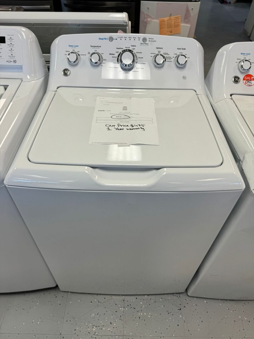 GE New Open Box – 4.5 cu ft Top Load Washer With 1 Year Warranty