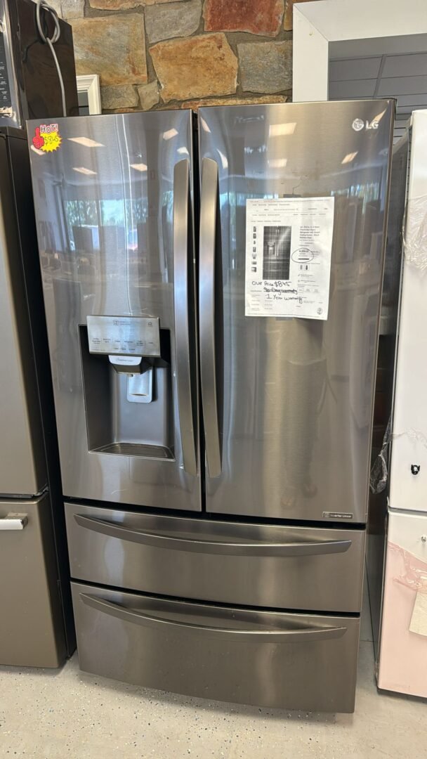 LG Like New 4 Door Frenchdoor Refrigerator – Black Stainless