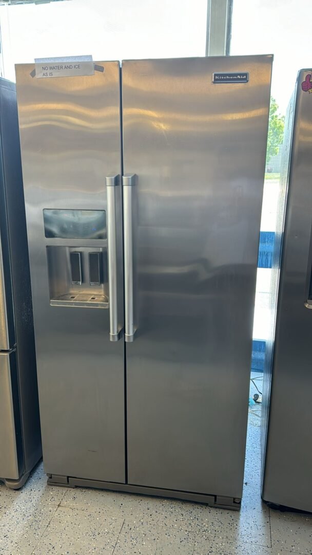 KitchenAid Refurbished Side By Side Refrigerator No Water No Ice As Is – Stainless