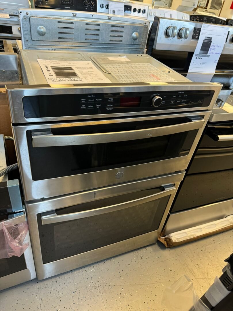 GE Like New Double Wall Oven / Microwave Combo