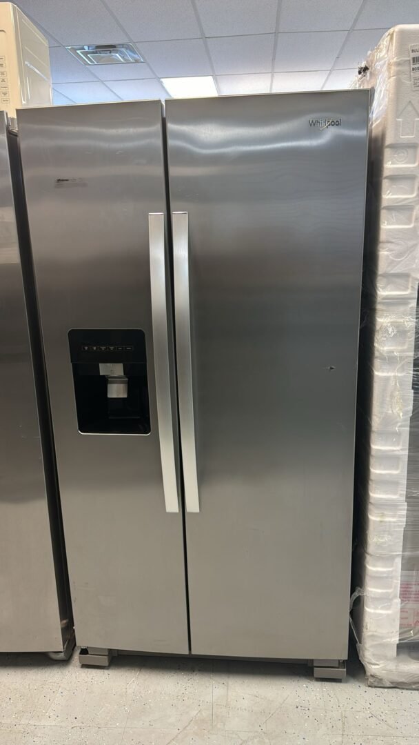 Whirlpool Used Side By Side Refrigerator – Stainless
