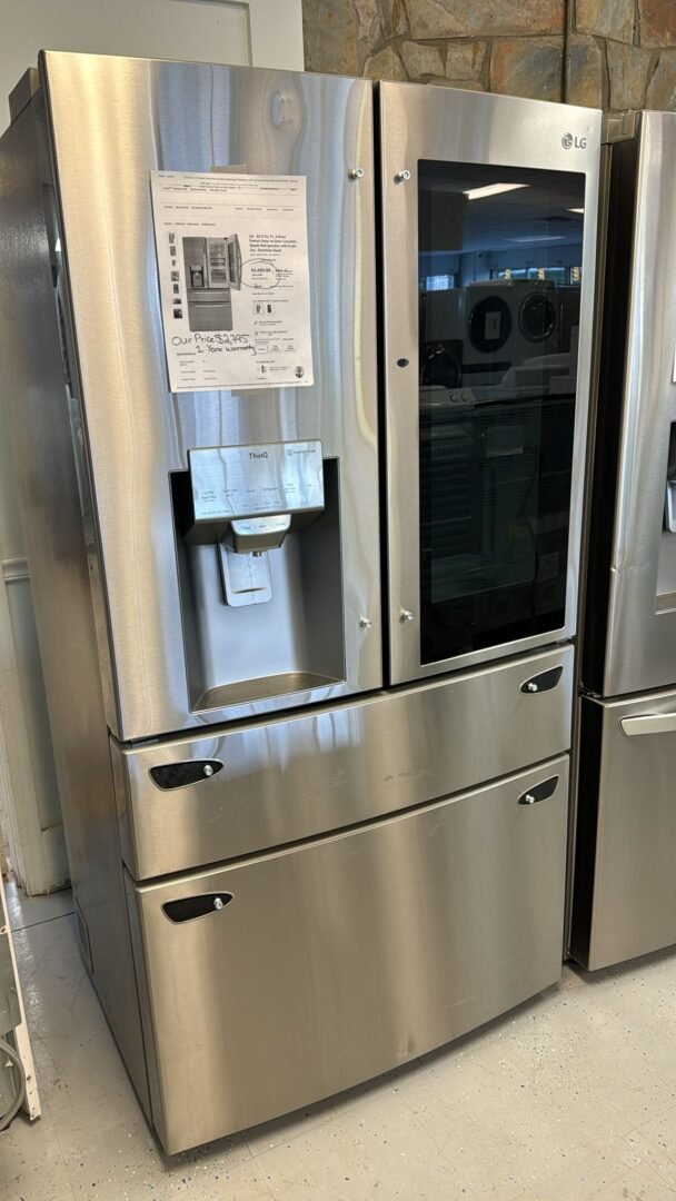 LG 22.5 Cu.ft Instaview 4 Door French Door Counter Depth Refrigerator – Stainless