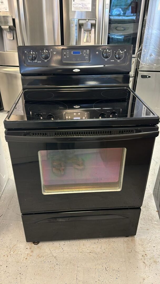 Whirlpool Used Electric Stove Freestanding – Black