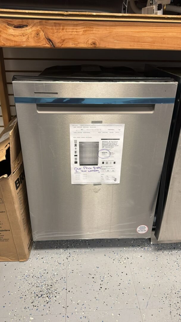 Whirlpool New Open Box 24 Inch Dishwasher – Stainless