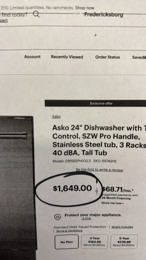 Asko DBI565PHXXLS 24 Inch Built-In Smart Dishwasher