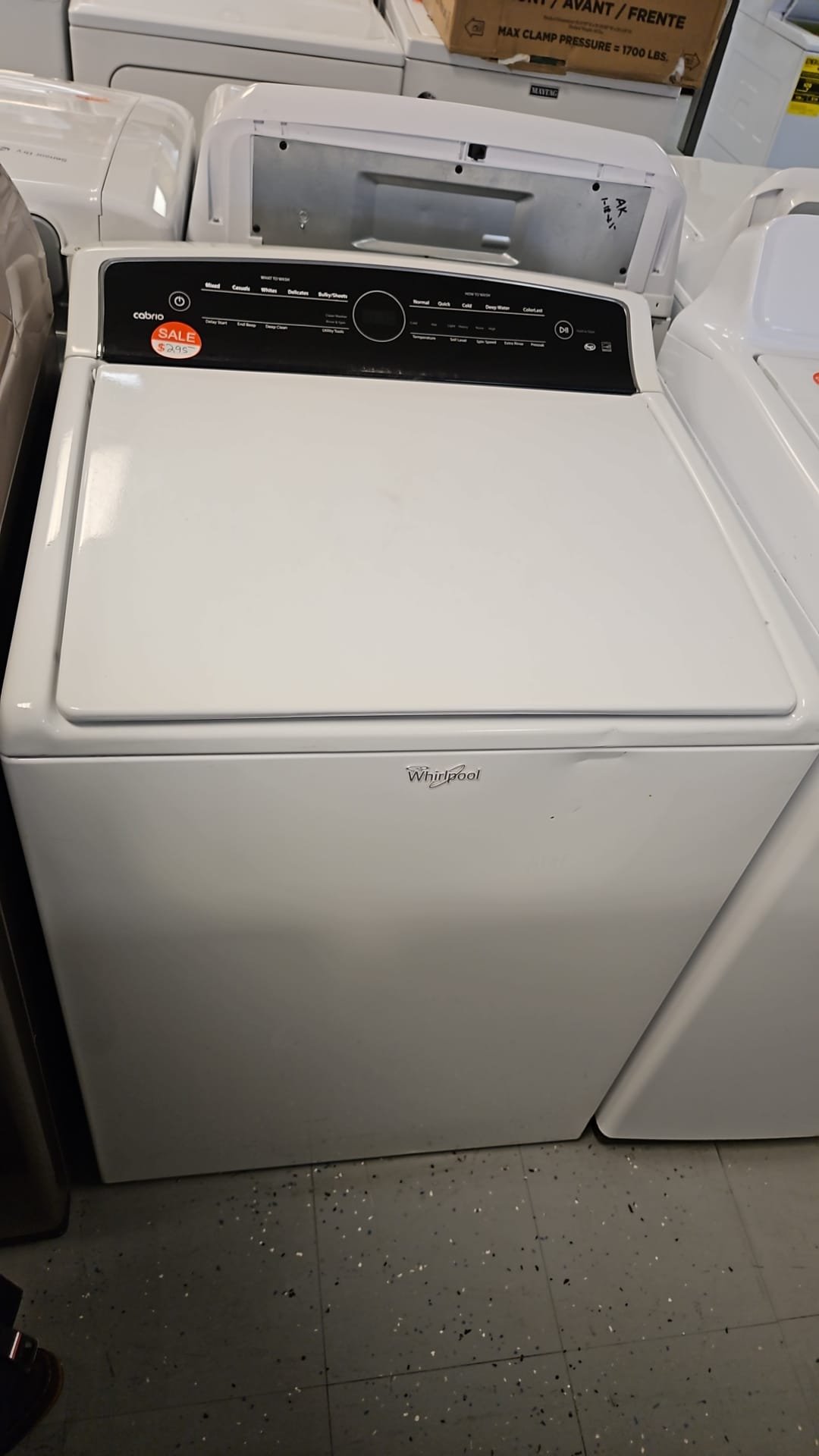 Whirlpool Cabrio WTW7000DW Used 28″ 4.8 cu. ft. Top Load Washer