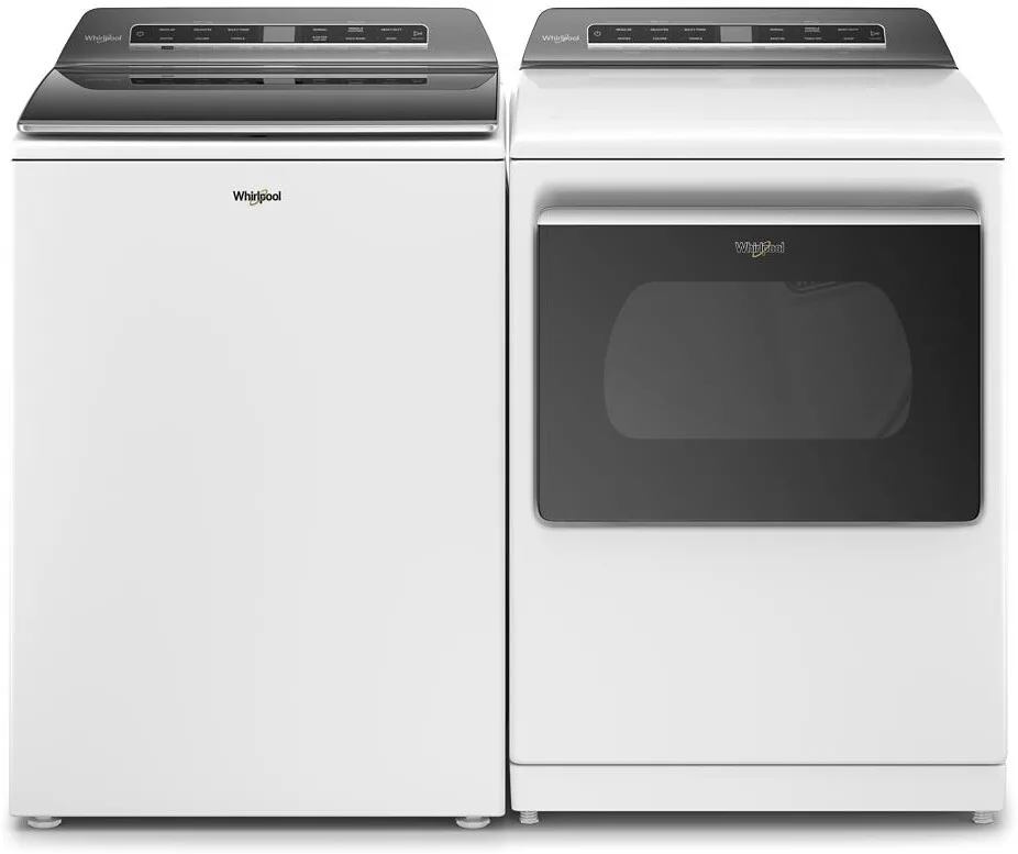 Whirlpool WTW8127LW1-WED8127LW2 Electric Top Load Washer And Dryer Set- White