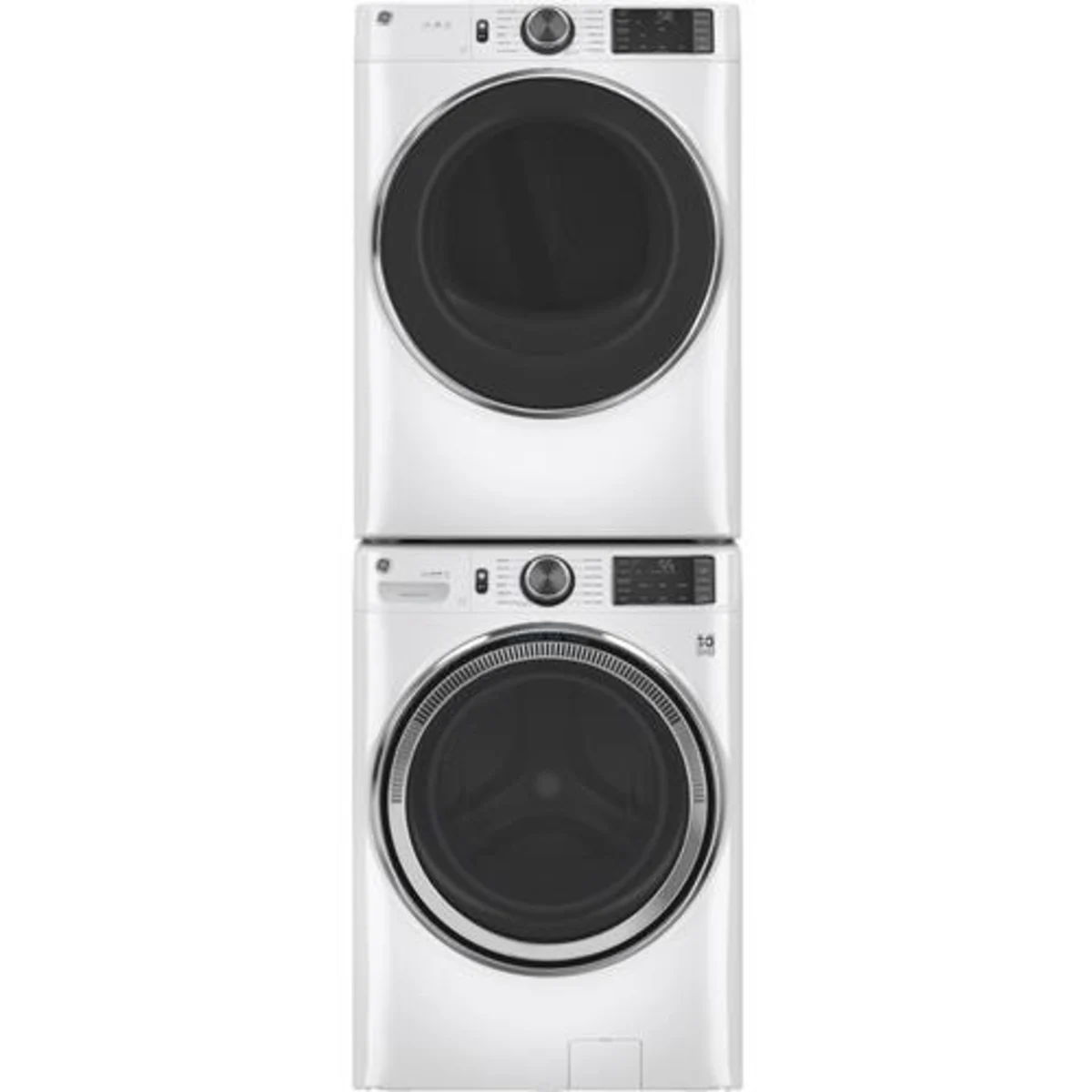 GE GFD65ESSN0WW & GFW650SSN2WW Front Load Washer & Dryer Set- White