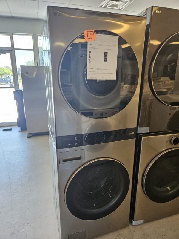 LG WKE100HVA Scratch & Dent 27 Inch Smart Electric WashTower- Stainless Steel - Image 2