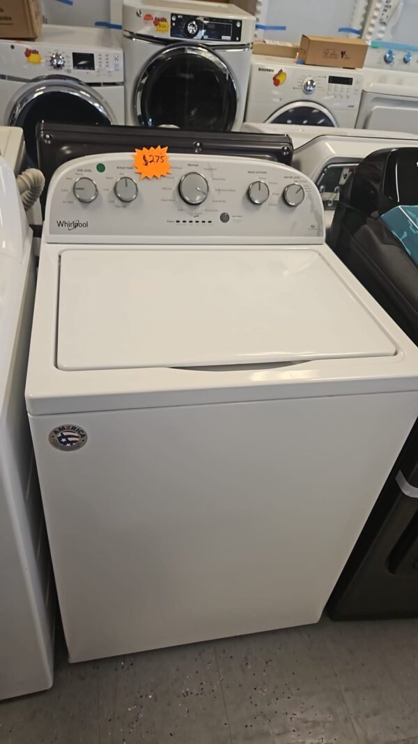 Whirlpool WTW4816FW2 Used 28 Inch 3.5 cu. ft. Top Load Washer- White - Image 2