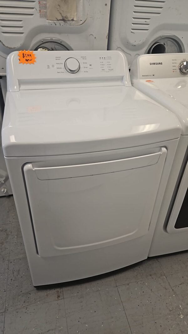 LG DLE6100W New 27 Inch Electric Dryer with 7.3 Cu. Ft. Capacity- White - Image 2