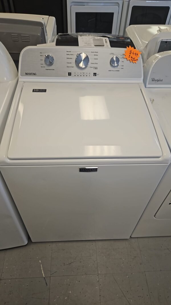 Maytag MVW4505MW2 New 28 Inch 5.2 Cu. Ft. Top Load Smart Washer- White - Image 2