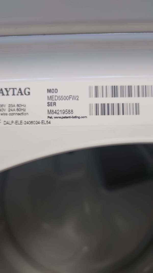 Maytag Used MHW6000AW0 Front-Load Washer and MED5500FW2 Dryer Set- White - Image 6