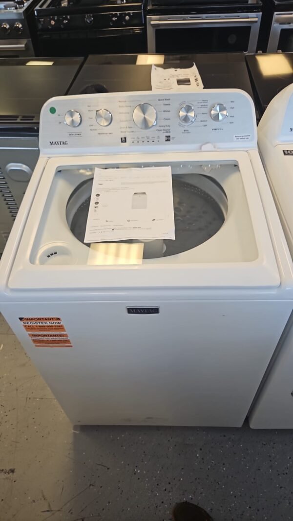 Maytag MVW5435PW1 New 27 Inch 4.8 cu ft. Top Load Washer- White - Image 2