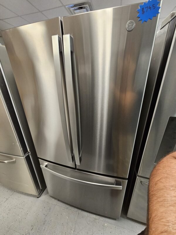 GE GNE27JYMWFFS 36 Inch French Door Refrigerator- Stainless Steel - Image 2