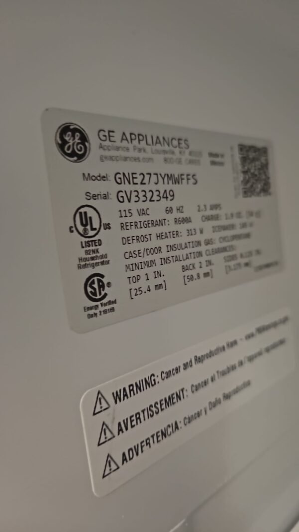 GE GNE27JYMWFFS 36 Inch French Door Refrigerator- Stainless Steel - Image 4
