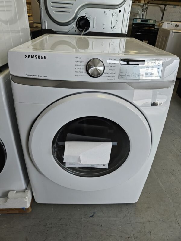 Samsung DVG51CG8000W 27 Inch 7.5 cu ft Smart Gas Dryer- White - Image 2