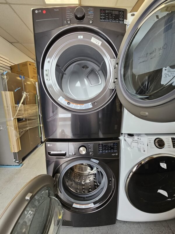 LG WM4000HBA & DLEX4080B New Smart Front Load Washer & Dryer Laundry Set- Black Stainless Steel - Image 3