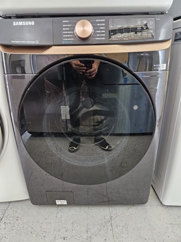 Samsung WF50BG8300AV 27 Inch Smart Front Load Washer- Black Stainless Steel - Image 2