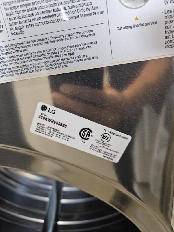 LG WM9500HKA & DLEX9000V Used Mega Capacity Mix-Matched Washer & Dryer Set - Image 4