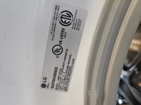 LG WM3170CW-DLEX3700W Used Smart Washer & Dryer Laundry Pair- White - Image 6