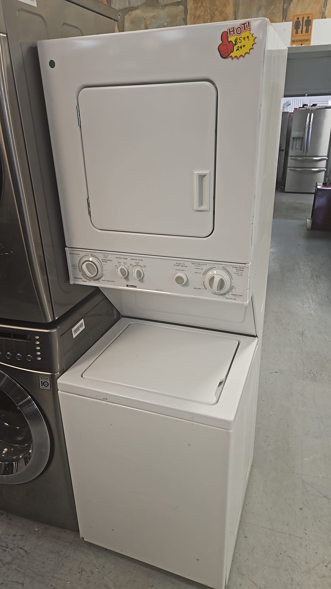Kenmore 110.88752793 Used Stacked Washer/Dryer Laundry Center- White