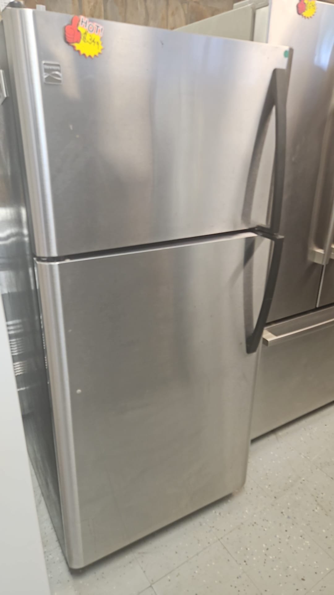 Kenmore 253.60503410 Used Top-Mount Refrigerator with Spacious Storage- Stainless Steel