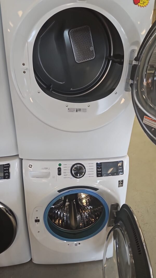GE GFD65ESSN0WW & GFW650SSN2WW Front Load Washer & Dryer Set- White - Image 3