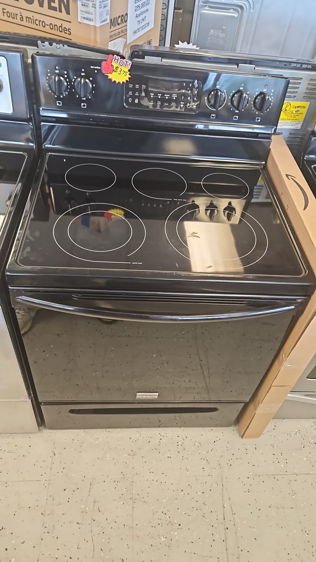 Frigidaire FGEF3058RBA Used Efficient 30-Inch Electric Range- Black
