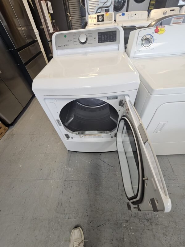 LG DLE7300WE Used 27 Inch 7.3 Cu. Ft Electric Smart Dryer- White - Image 4