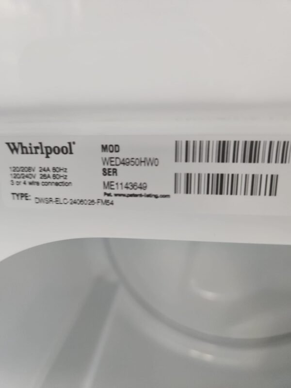 Whirlpool New 3.8 cu. ft. Top Load Washer and 7.0 cu. ft. Top Load Electric Dryer Set - Image 6