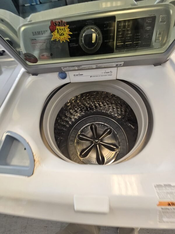 Samsung WA45H7000AW 27 Inch Top Load Washer With DV48H7400EW 27 Inch 7.4 cu. ft. Electric Dryer - Image 2