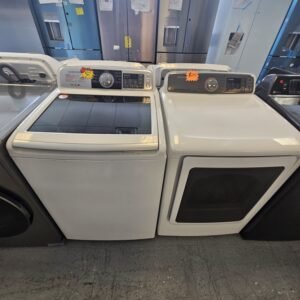 Samsung WA45H7000AW 27 Inch Top Load Washer With DV48H7400EW 27 Inch 7.4 cu. ft. Electric Dryer