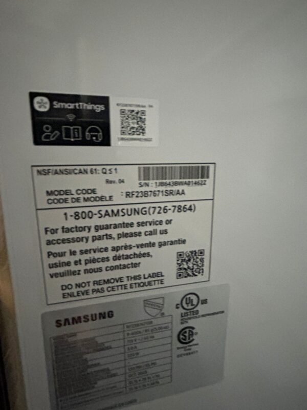 Samsung RF23B7671SR – 23 cu ft 4‑Door Counter‑Depth Refrigerator - Image 4