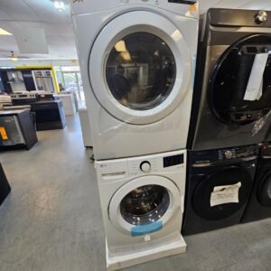 LG WM3470CW 27 Inch Front Load Washer And Electric Dryer Set