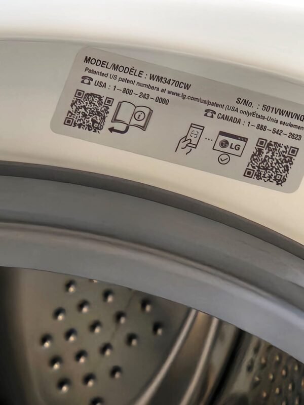 LG WM3470CW 27 Inch Front Load Washer And Electric Dryer Set - Image 4
