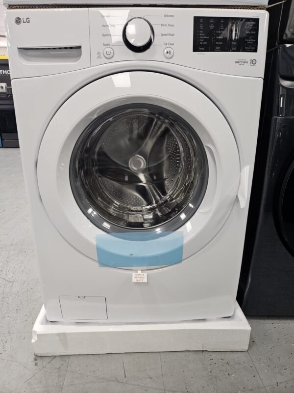 LG New WM3470CW Washer and DLE3400W Electric Dryer Set - Image 4