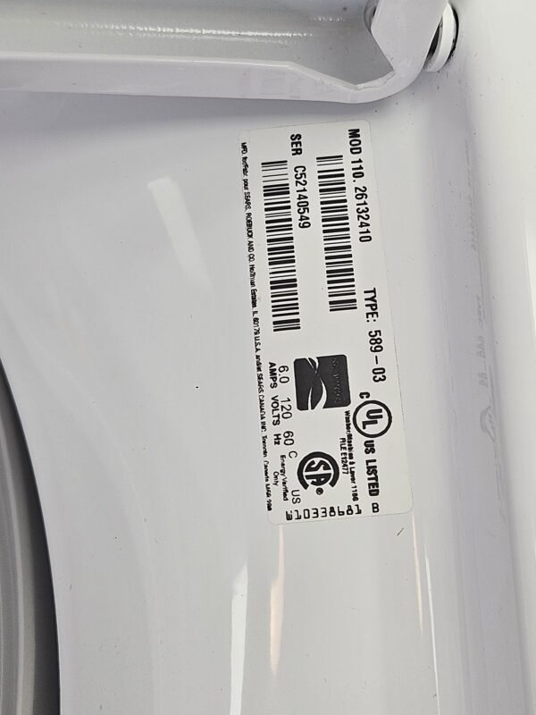 Kenmore Washer 110.26132410 & Dryer 110.66132411 Laundry Set - Image 5