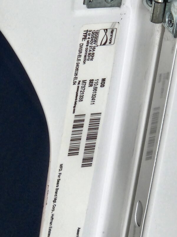 Kenmore Washer 110.26132410 & Dryer 110.66132411 Laundry Set - Image 4