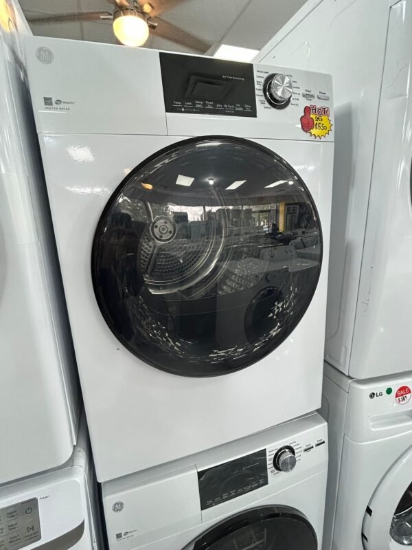 GE GFD14ESSN2WW New 24 Inch Electric Dryer- White - Image 2