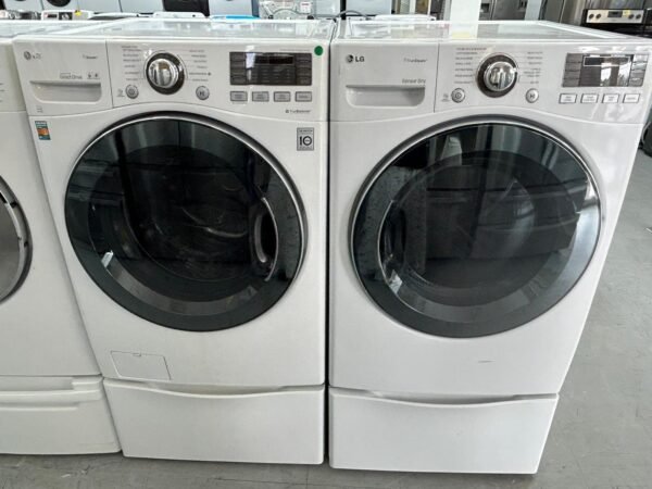 LG WM3470HWA-DLEX3470W Used Steam Washer & Sensor Dryer Set- White - Image 2